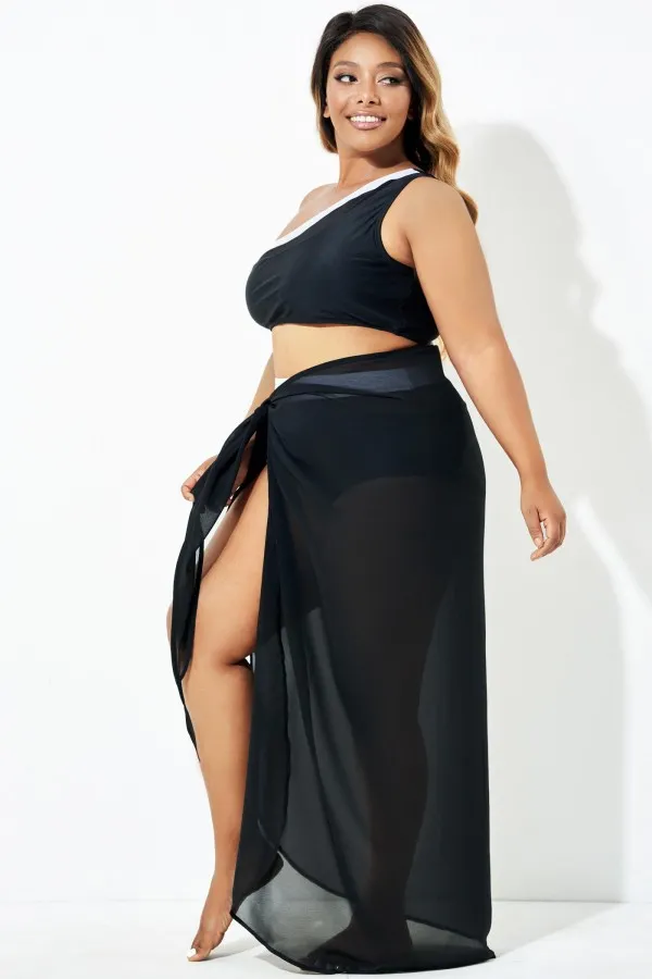 Full Length Mesh Tie Sarong Cover Up