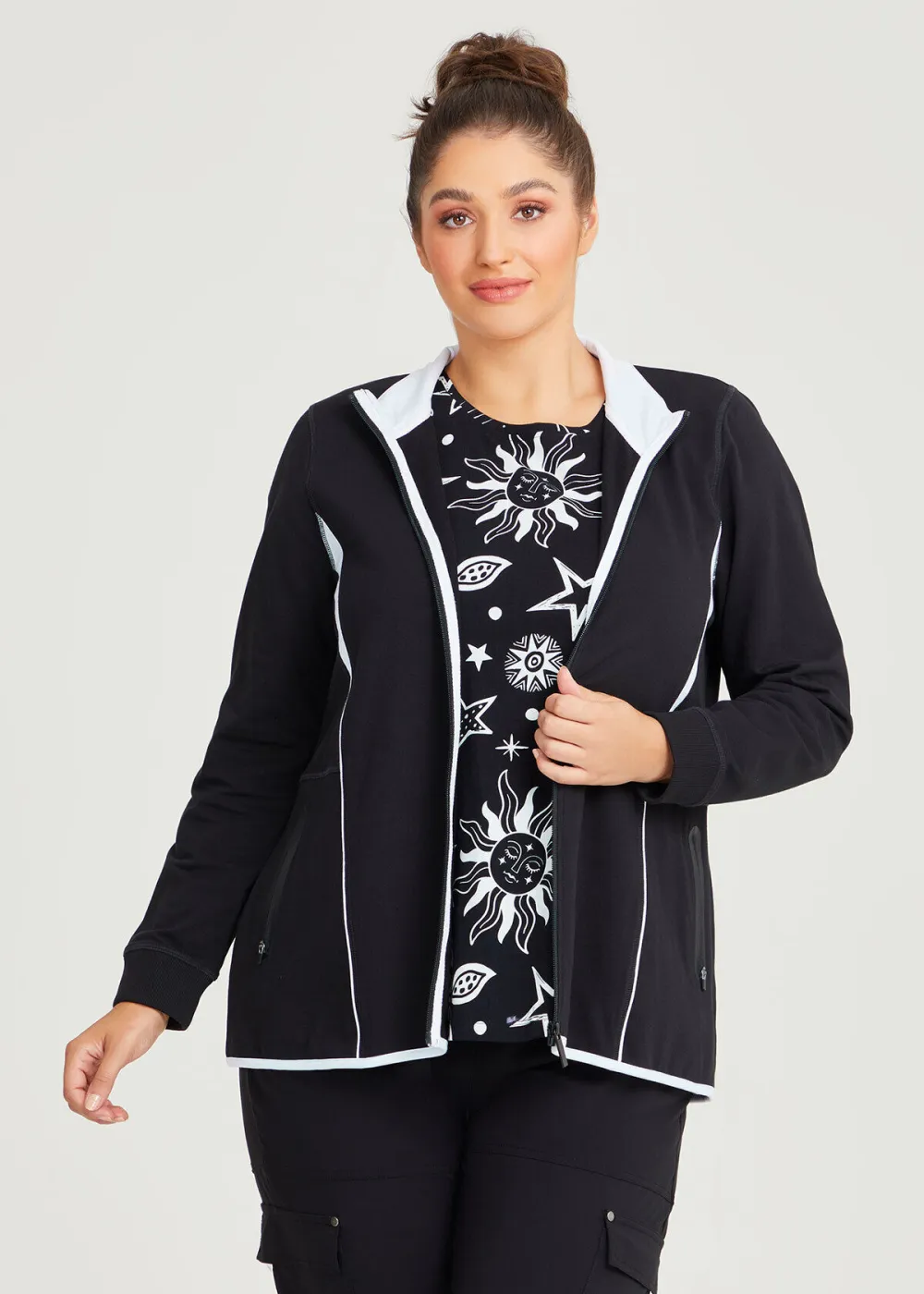 Active Spliced Zip Jacket