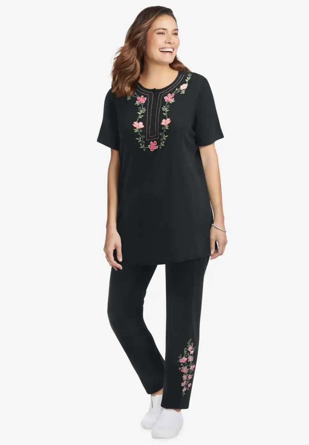 7-Day Embroidered Pointelle Tunic