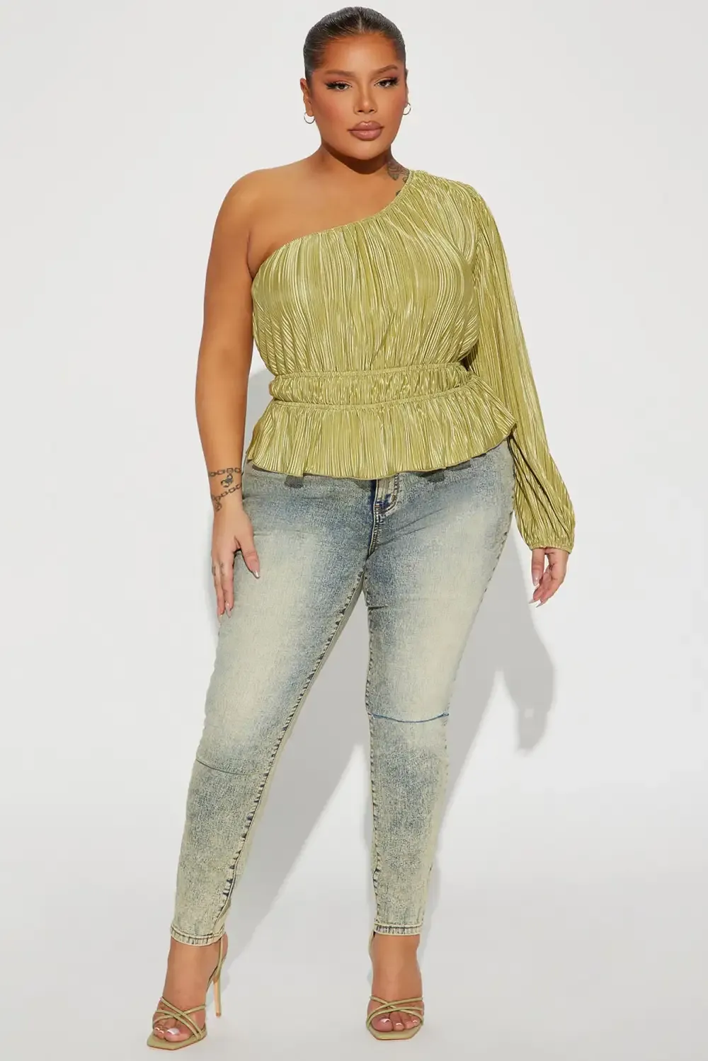 Don't Rush Tinted Stretch Skinny Jeans - Light Wash