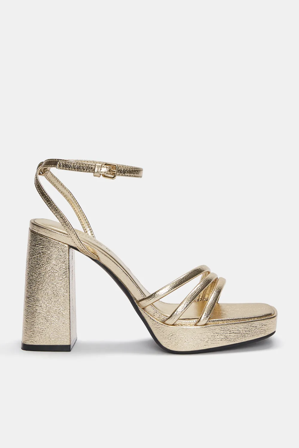 Sandalias doradas plataforma