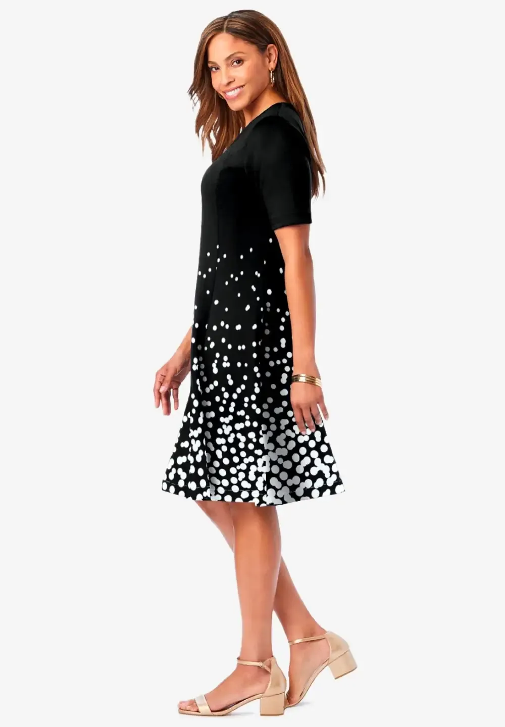 Stretch Ponte Flare Dress
