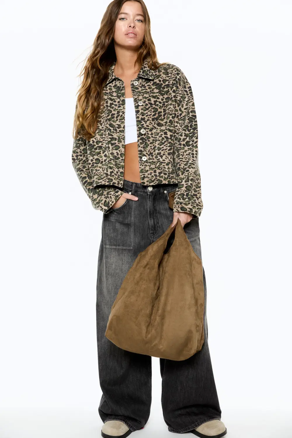 Bolso shopper efecto ante
