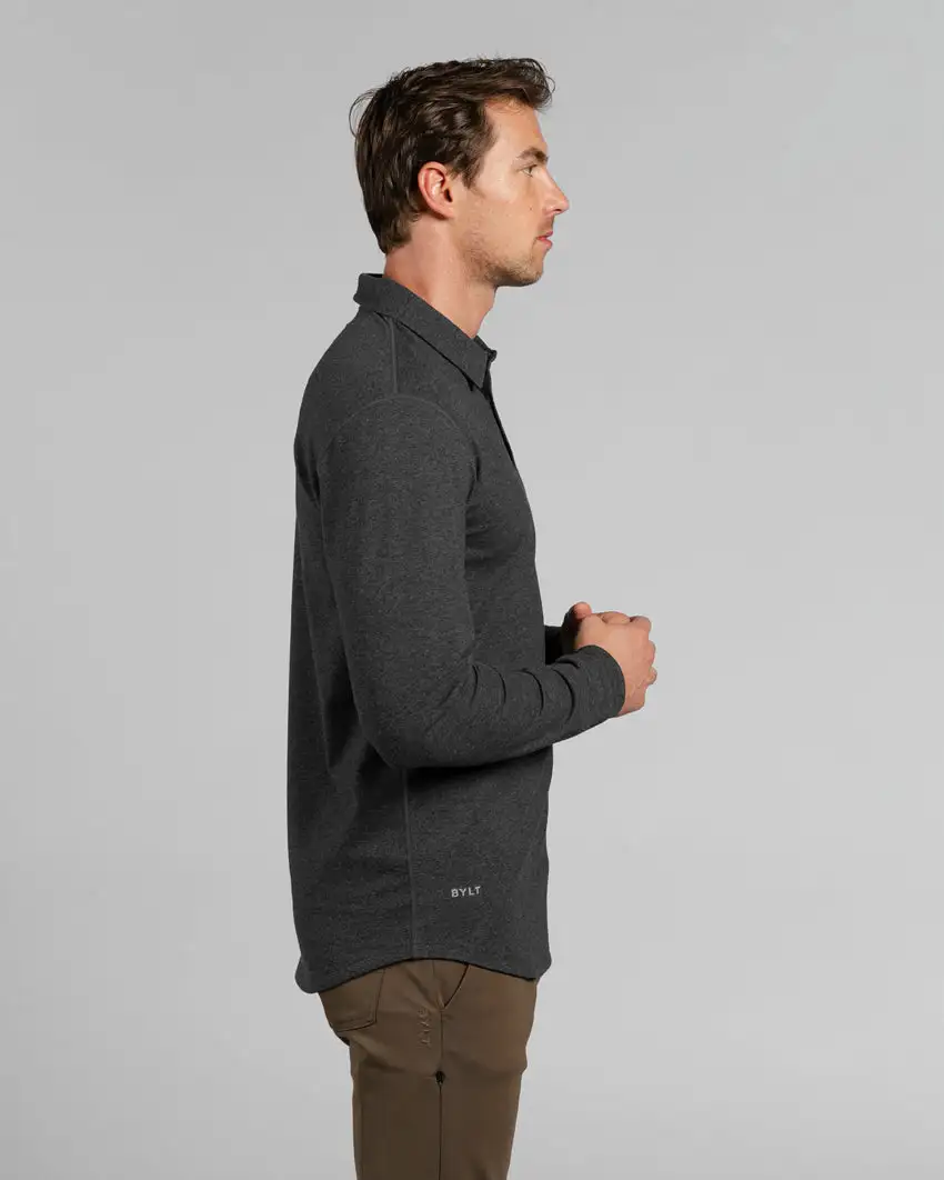 Drop-Cut Long Sleeve: Lux Polo