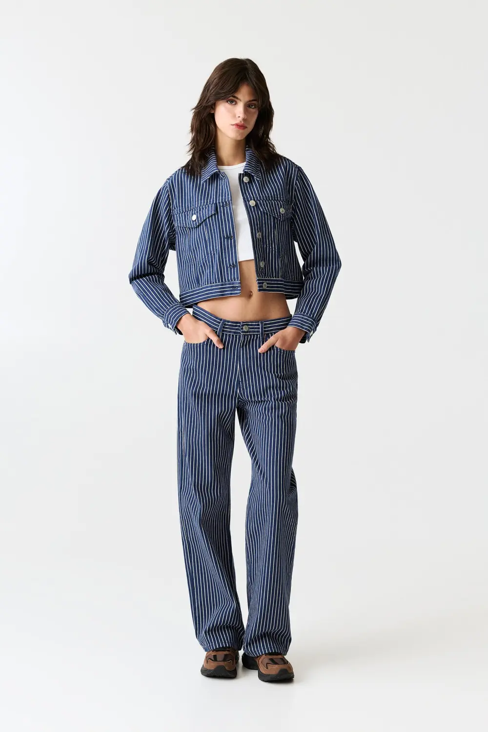 Jeans baggy rayas