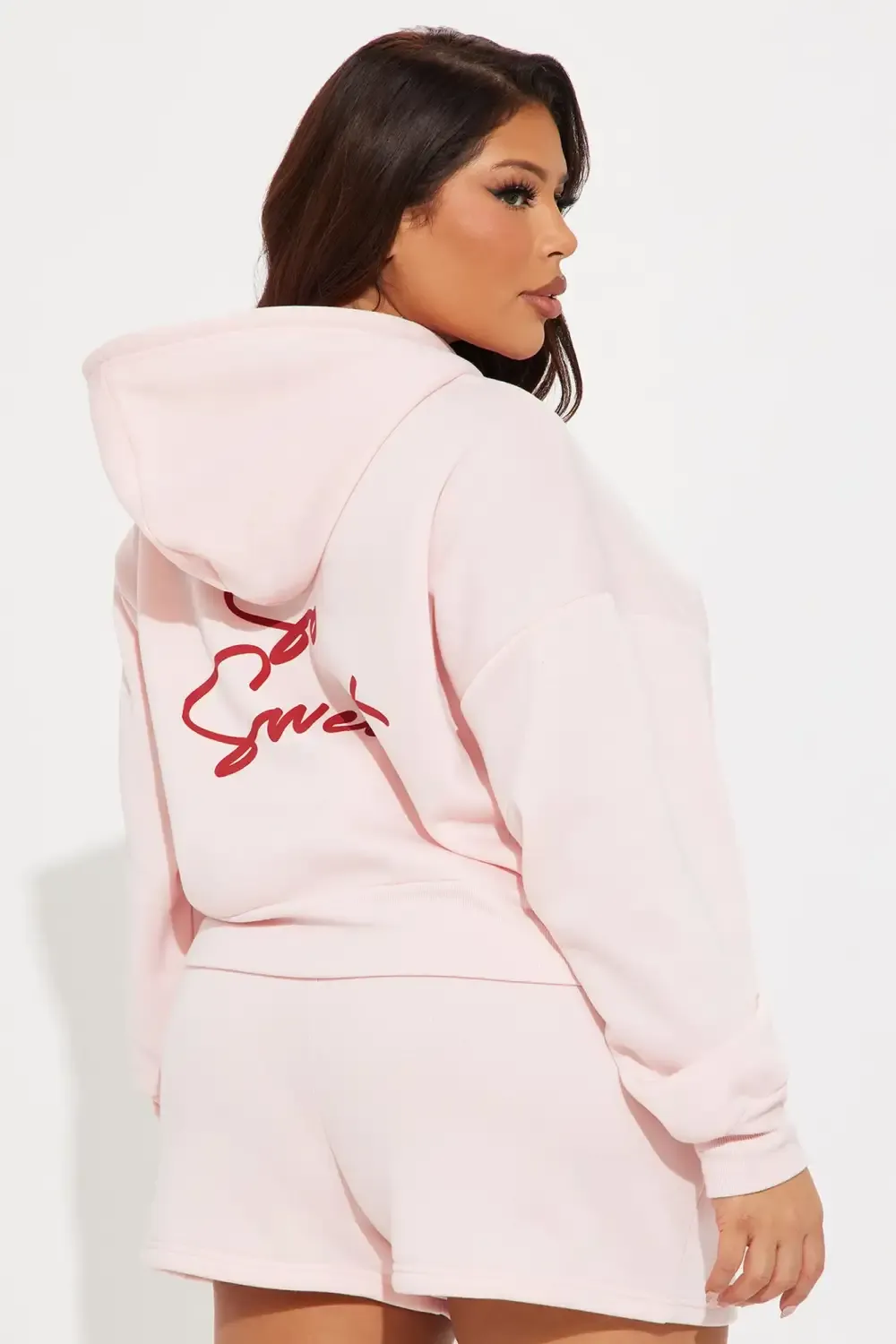 So Sweet Fleece Short Set - Pink