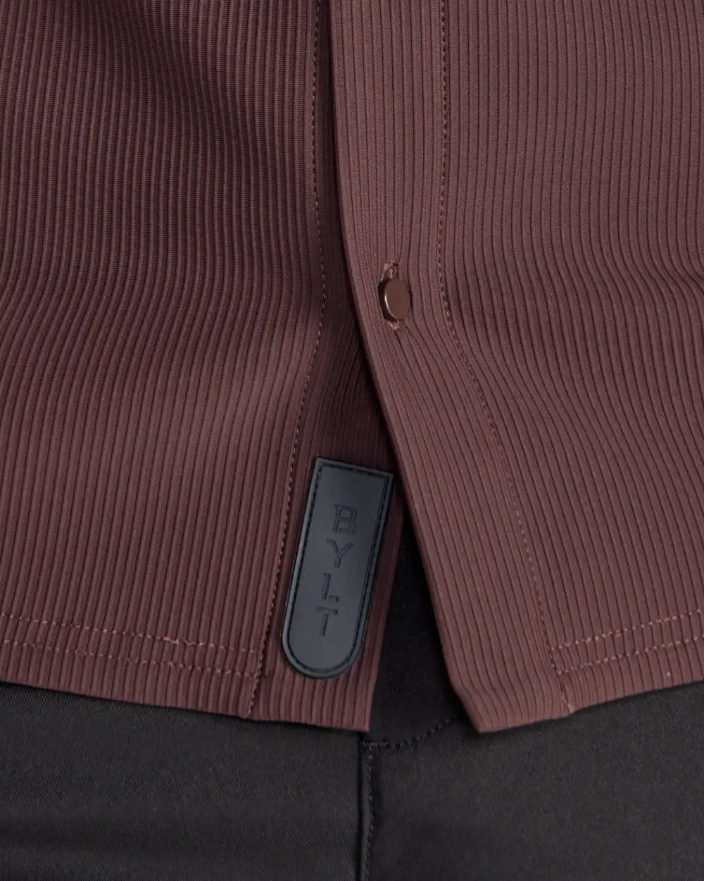 Ribbed+ Short Sleeve Button Down