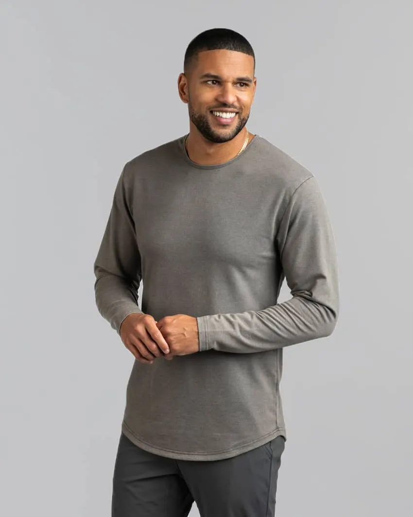 Snow Wash Drop-Cut Long Sleeve