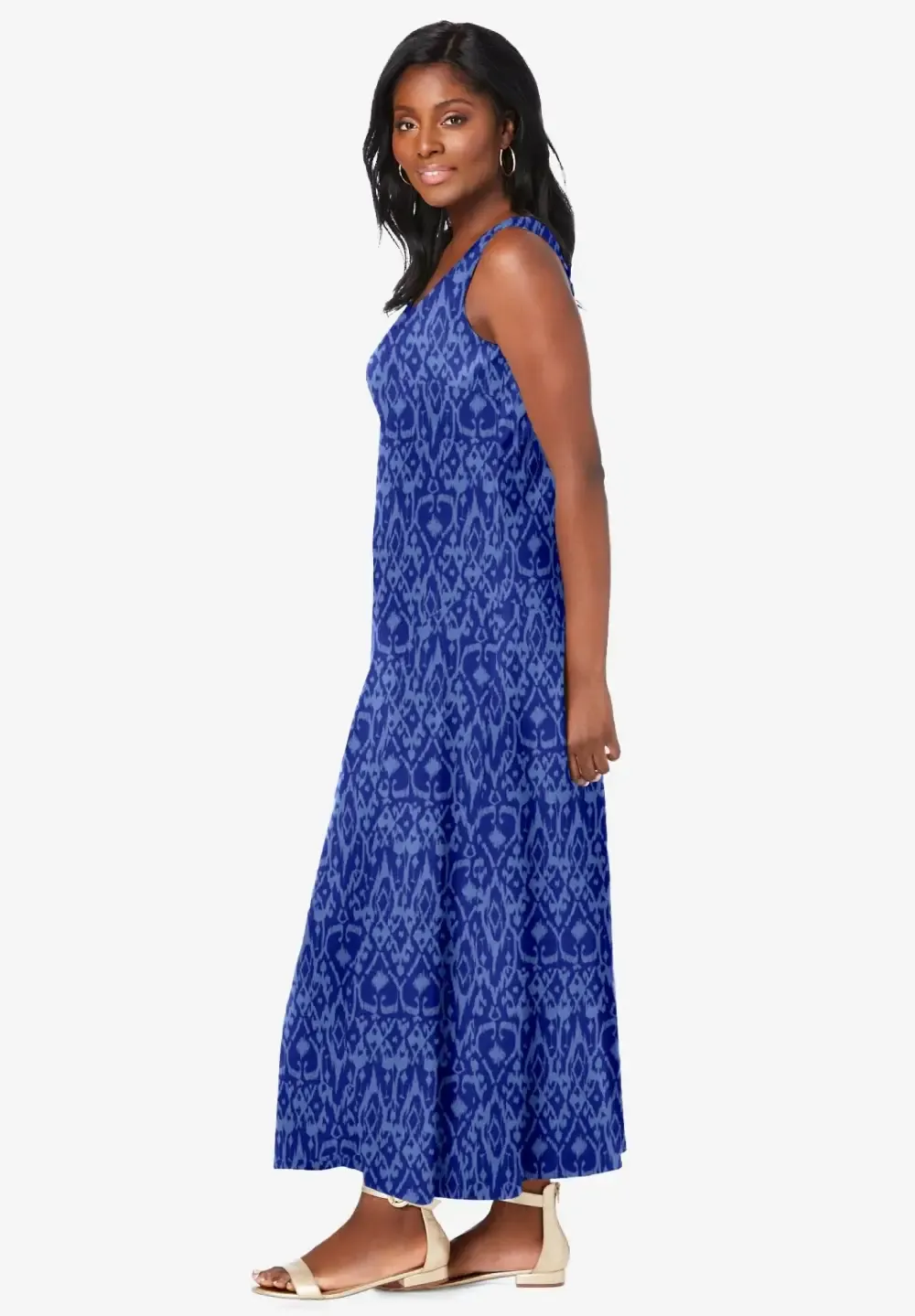 Stretch Cotton Tank Maxi Dress