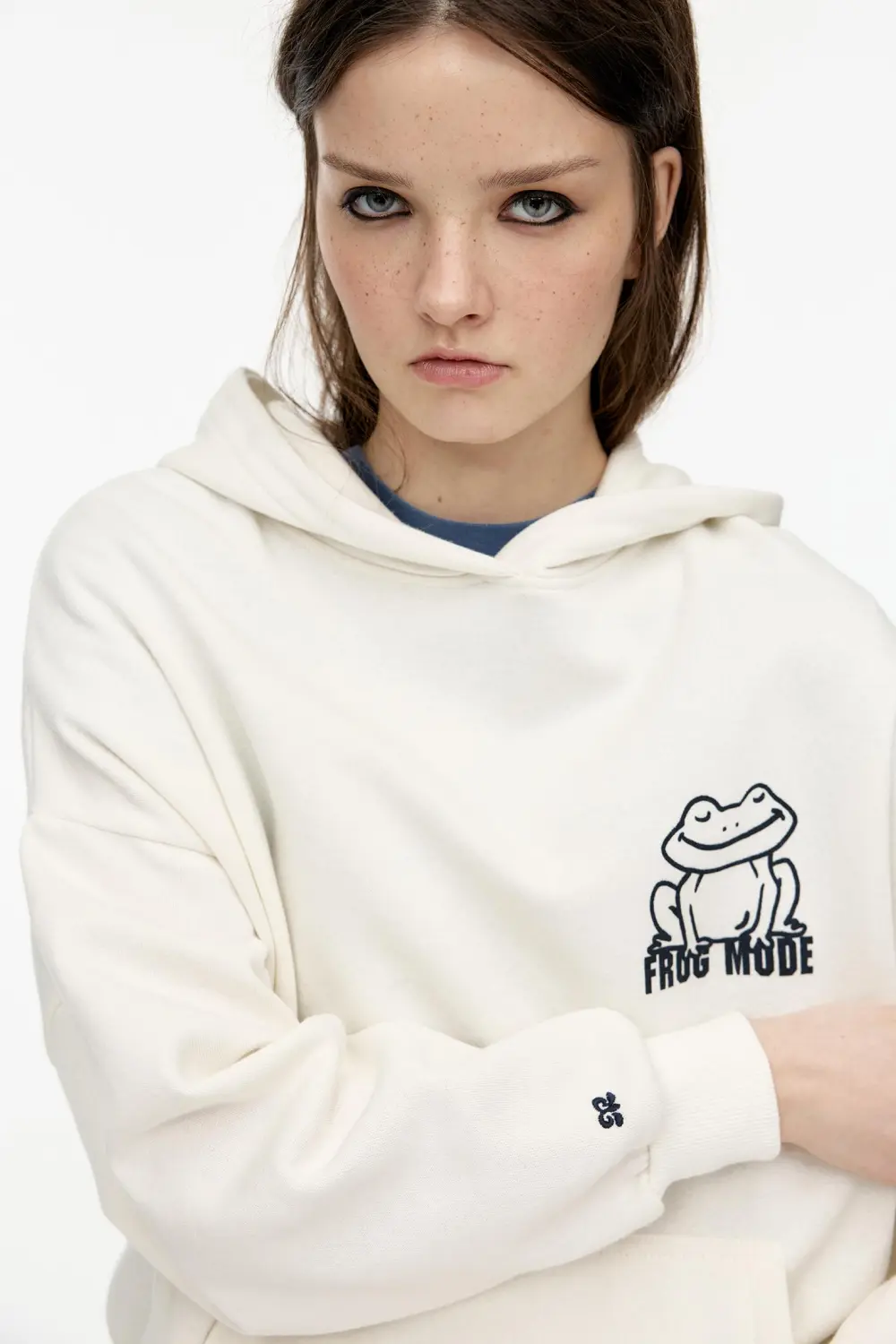 Sudadera capucha gráfico rana