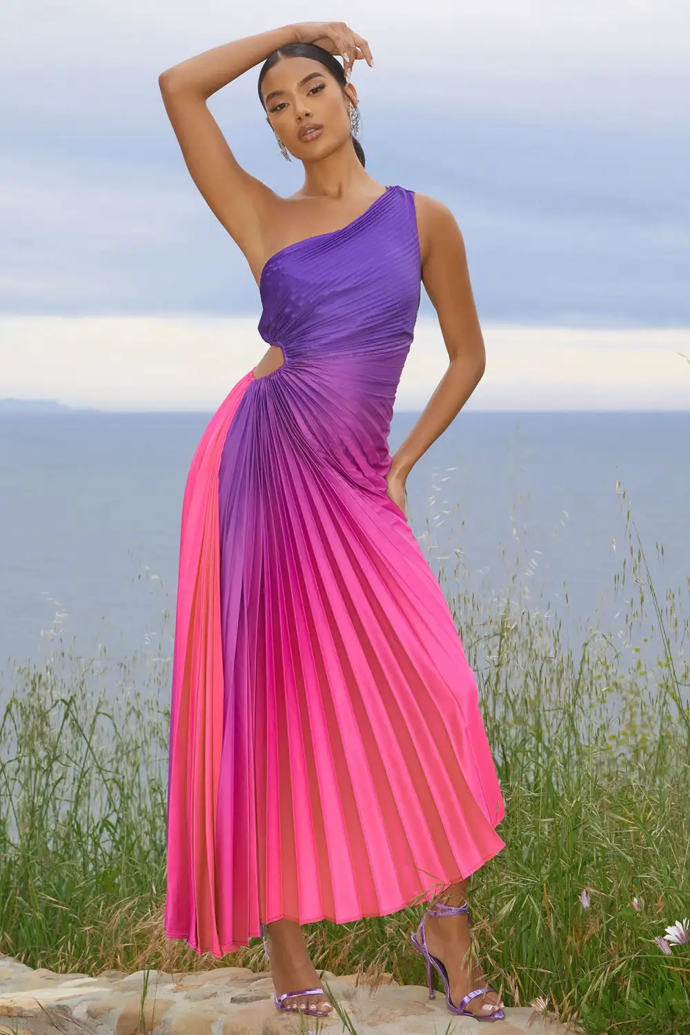 Tahiti Ombre Maxi Dress - Purple/combo