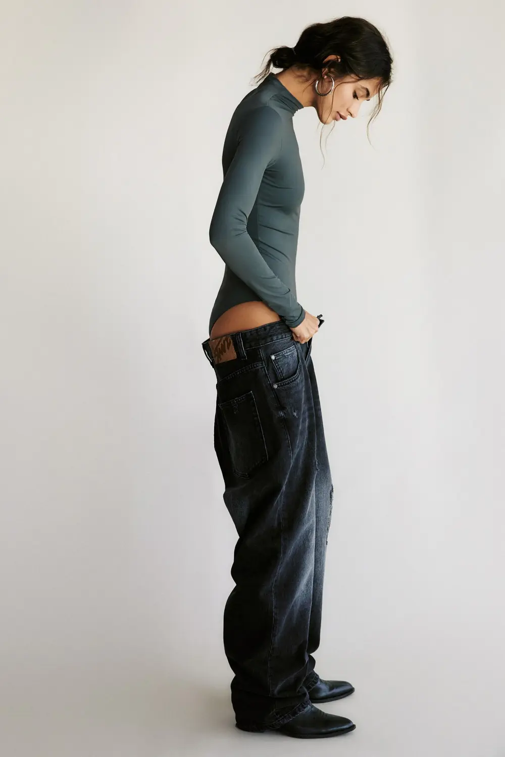 Long sleeve polyamide bodysuit