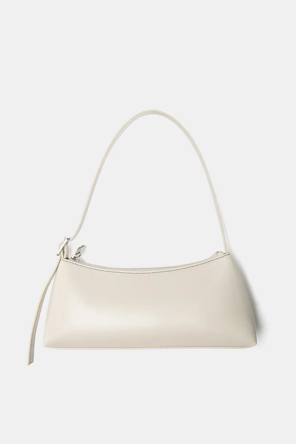 Bolso de hombro alargado pespuntes