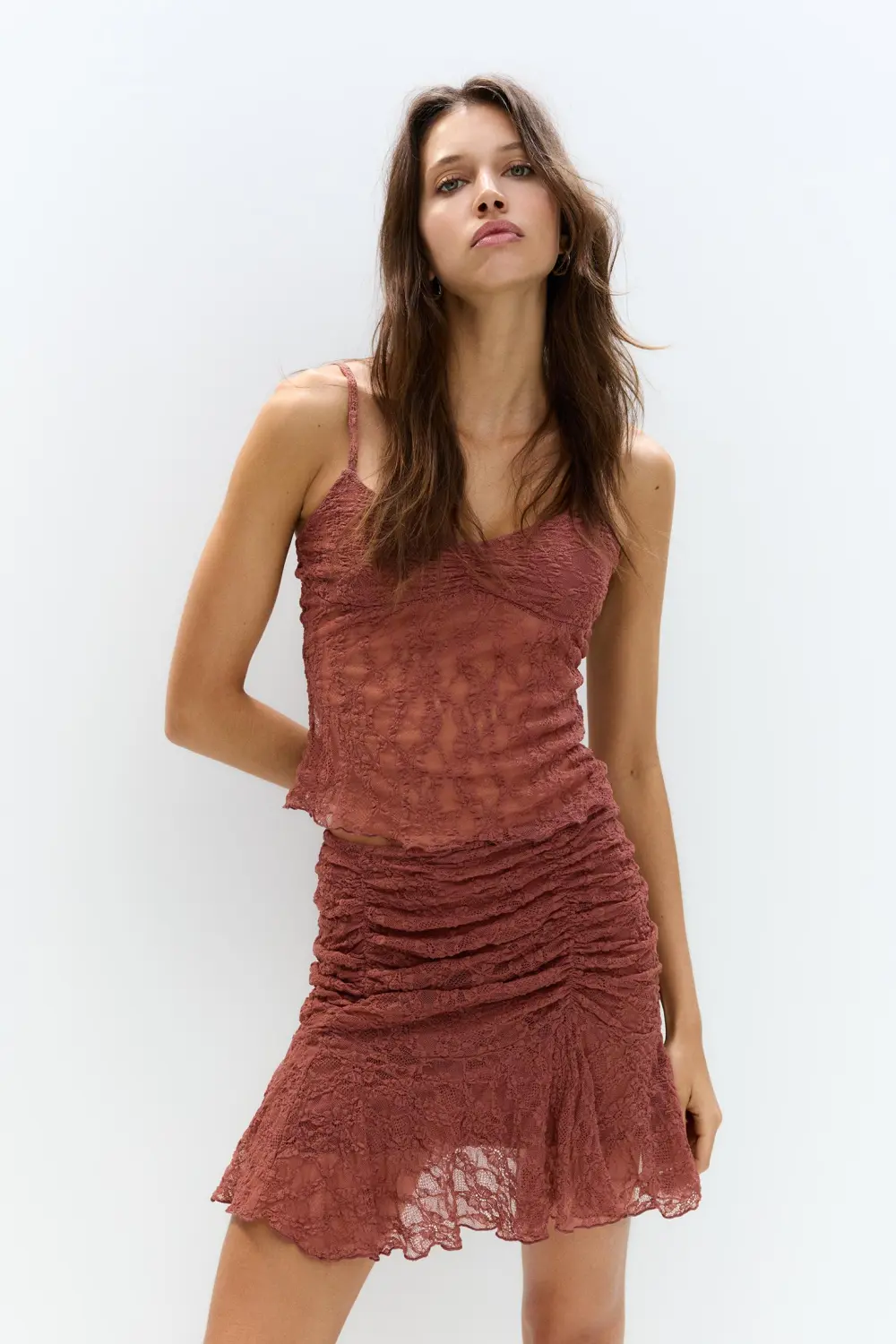 Lace top with straps