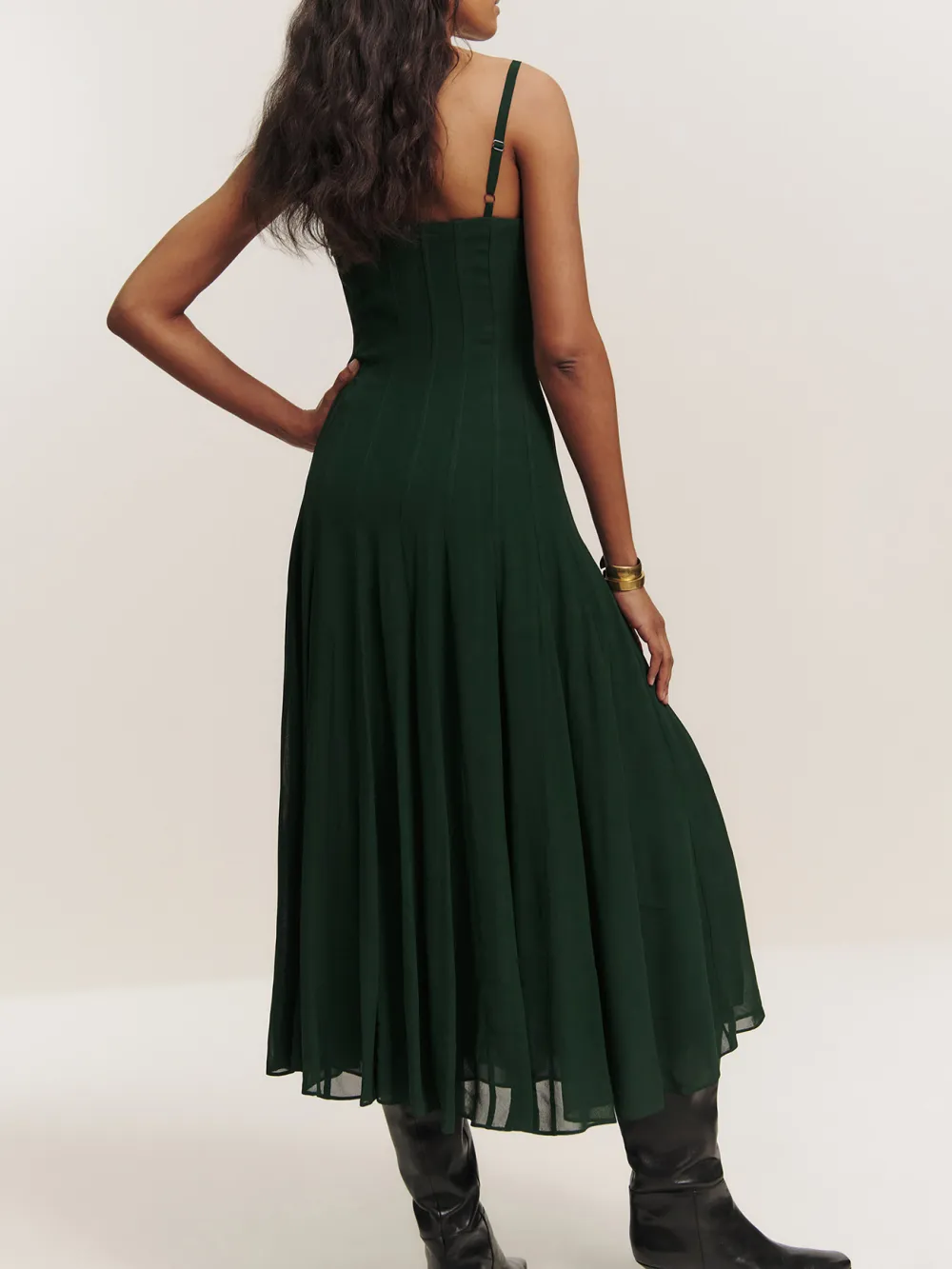 Floral Print Square Neck Midi Dress