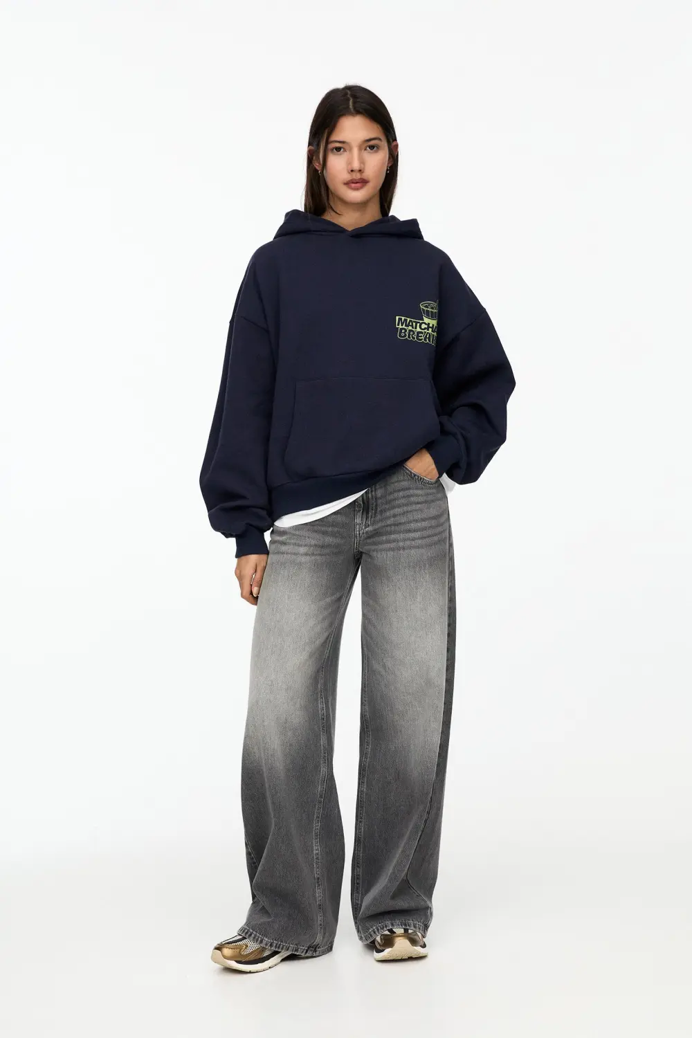 Sudadera capucha Té matcha
