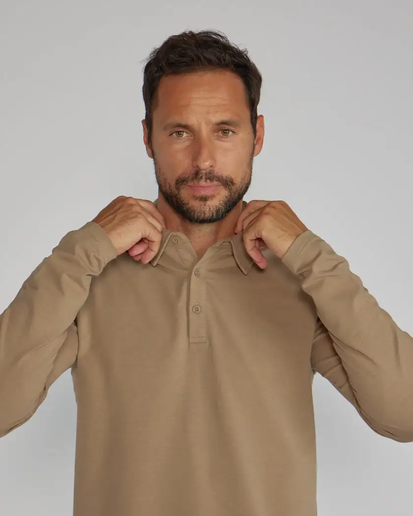 Drop-Cut Long Sleeve: Lux Polo