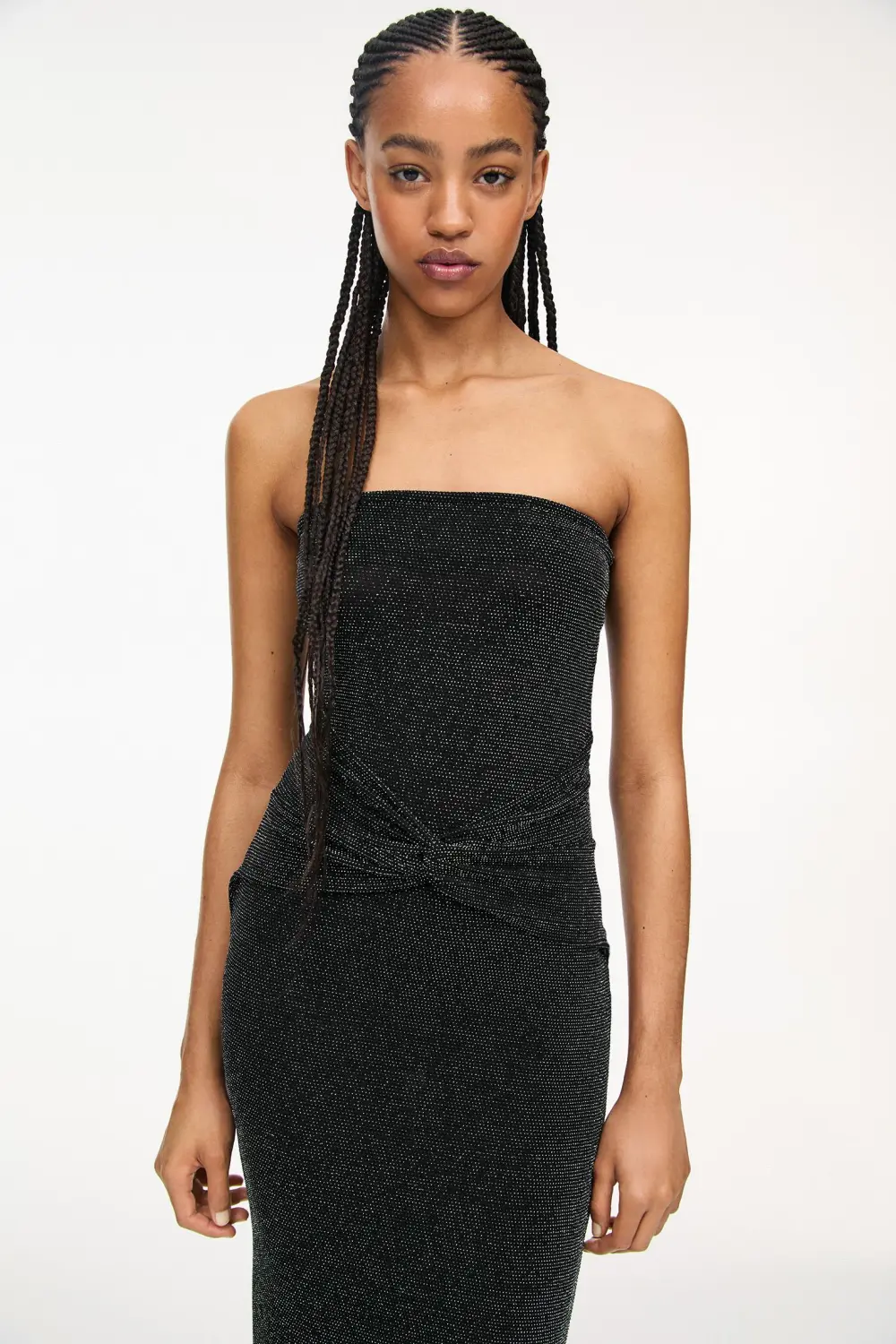 Vestido midi brillos