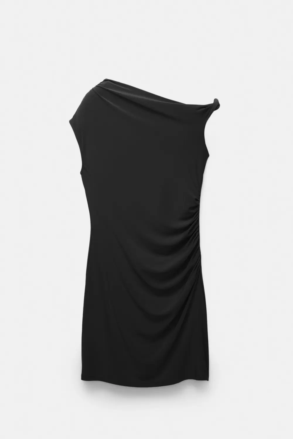 Vestido corto asimétrico nudo