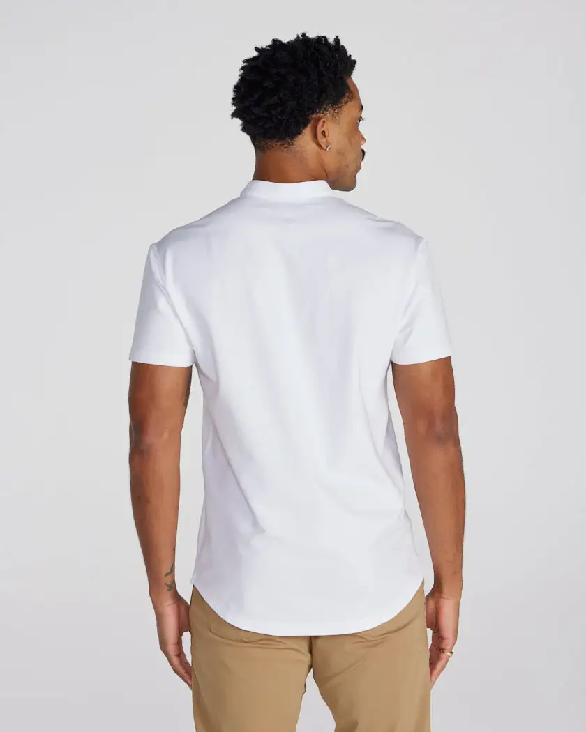Stand Collar Short Sleeve Polo