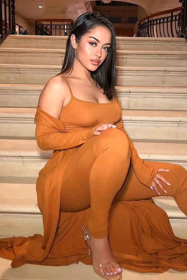 Nova Charmer Jumpsuit Set - Camel