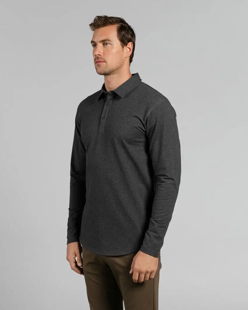 Drop-Cut Long Sleeve: Lux Polo