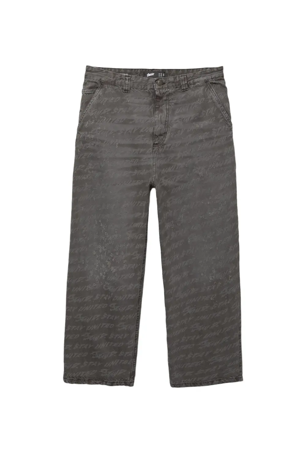 Laser print skater jeans