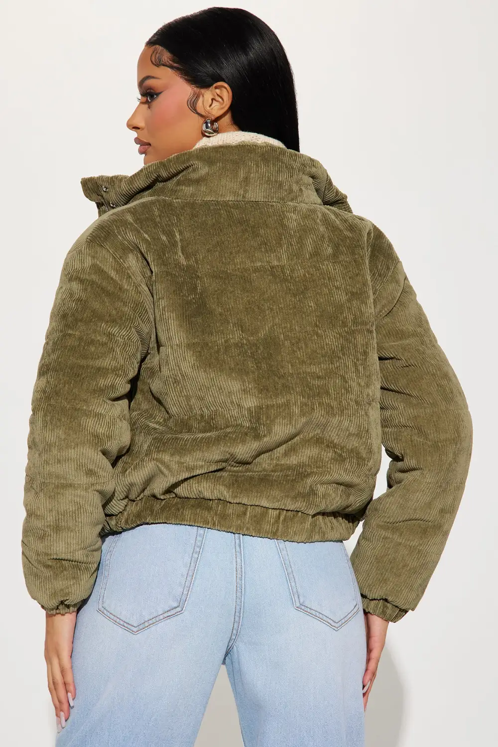 Cover Your Tracks Puffer Jacket - Sage