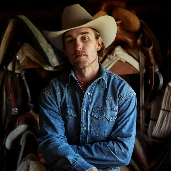 Turquoise Snap Western Denim Shirt