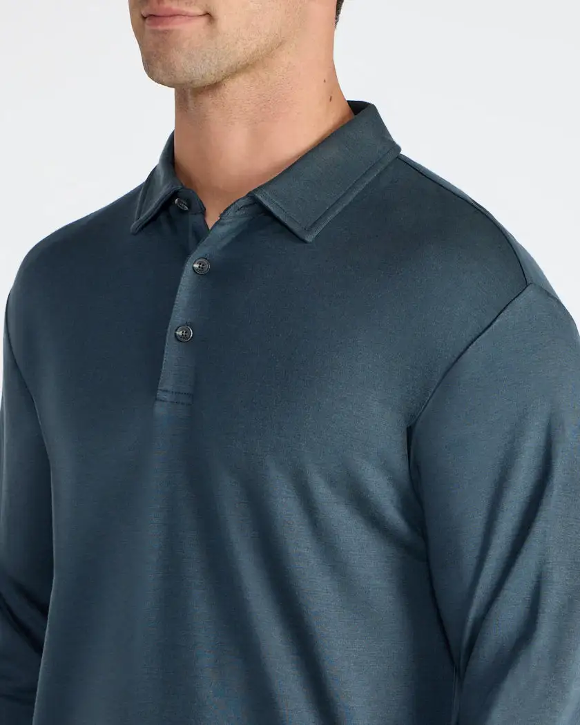 Comfort Wool Long Sleeve Polo