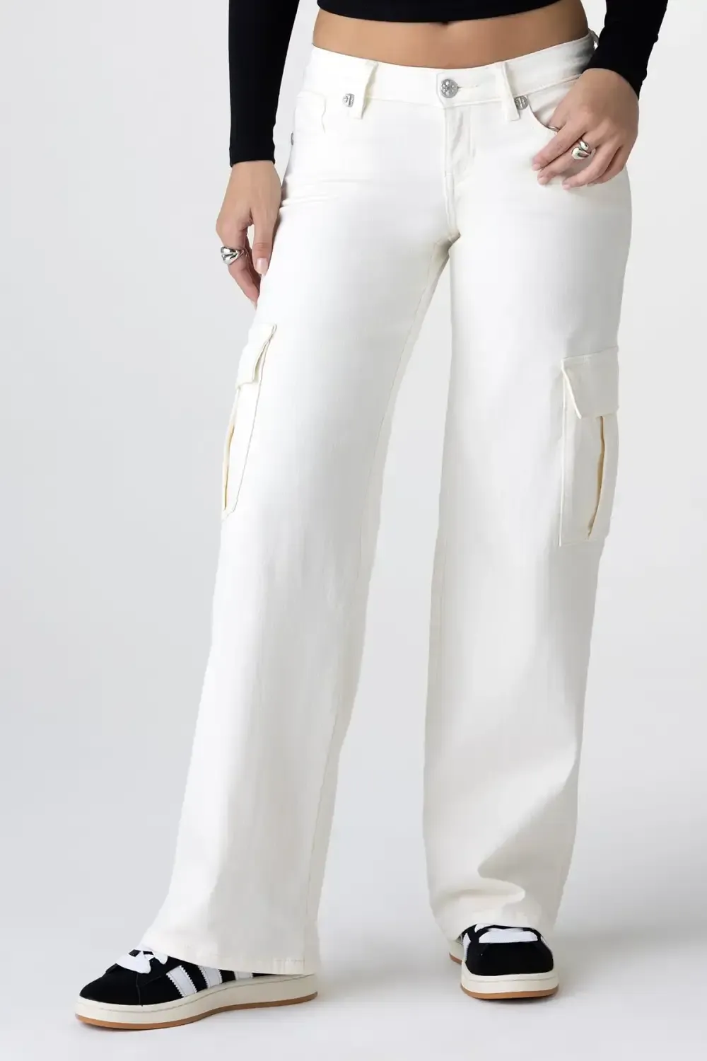 Evelyn Denim Cargo Jeans