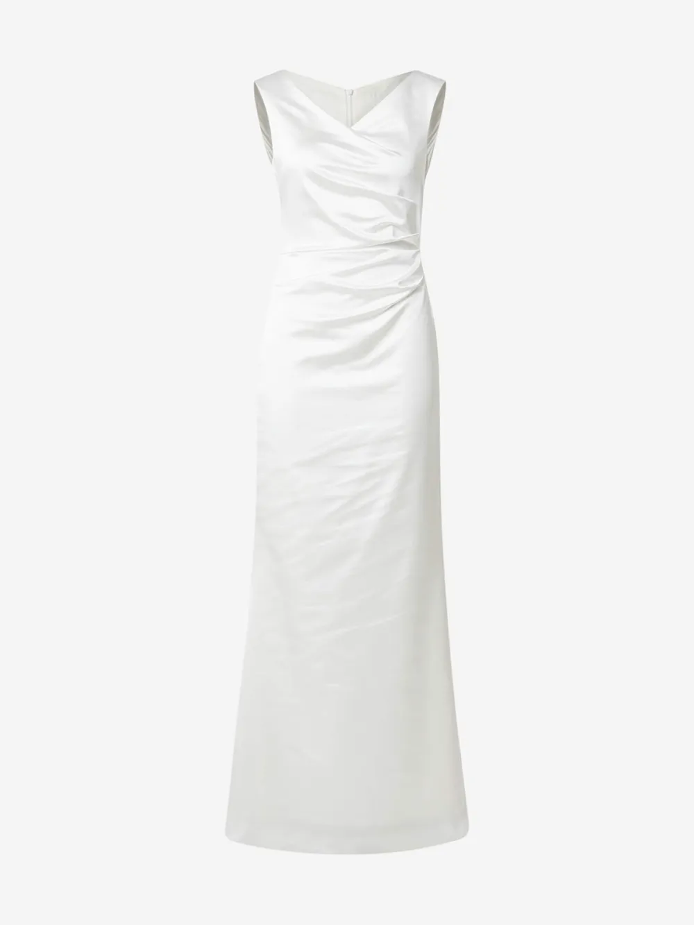 Plain Colored V-neck Casual Style Dress