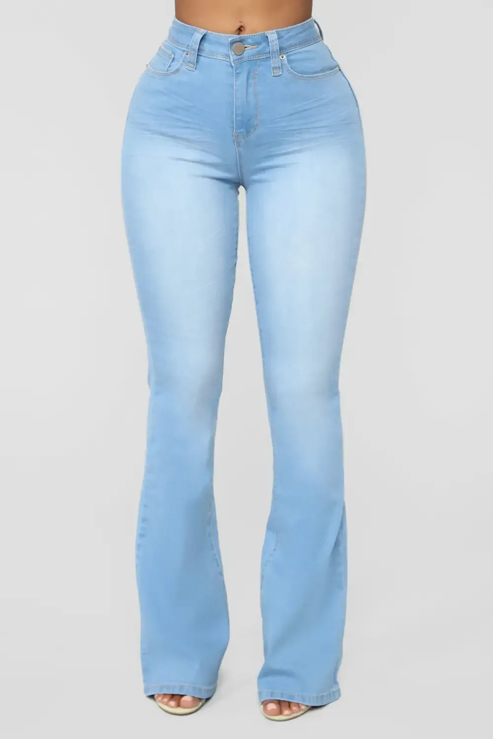 Jodie High Rise Flare Jeans - Light Blue Wash