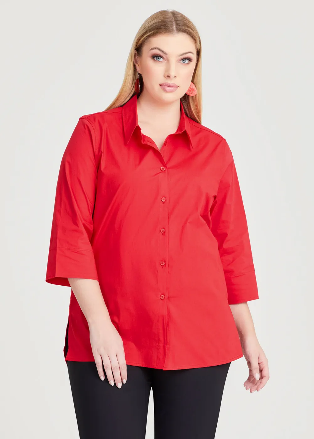 Stretch Cotton Poplin Shirt