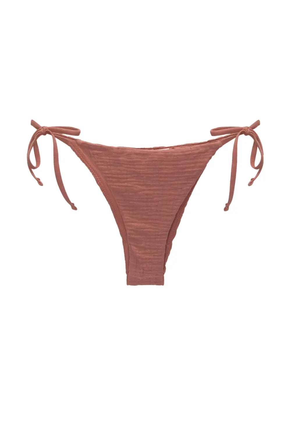 Textured bikini bottoms with bows