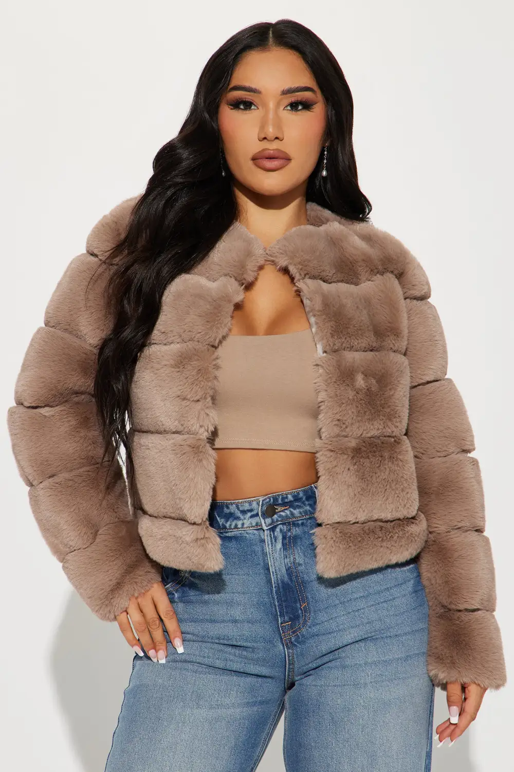 She Got Ready Faux Fur Coat - Mocha