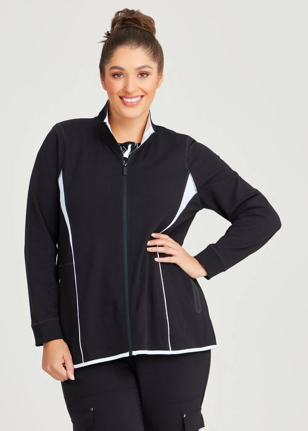 Active Spliced Zip Jacket
