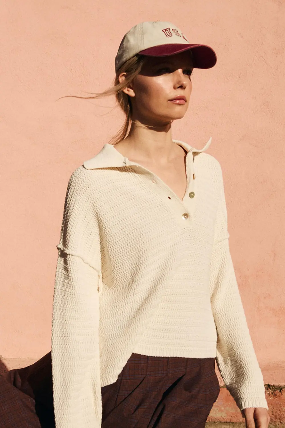 Jersey oversize cuello polo