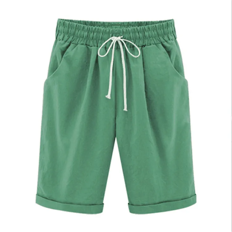 Summer Casual Solid Color Five-Part Pants For Women