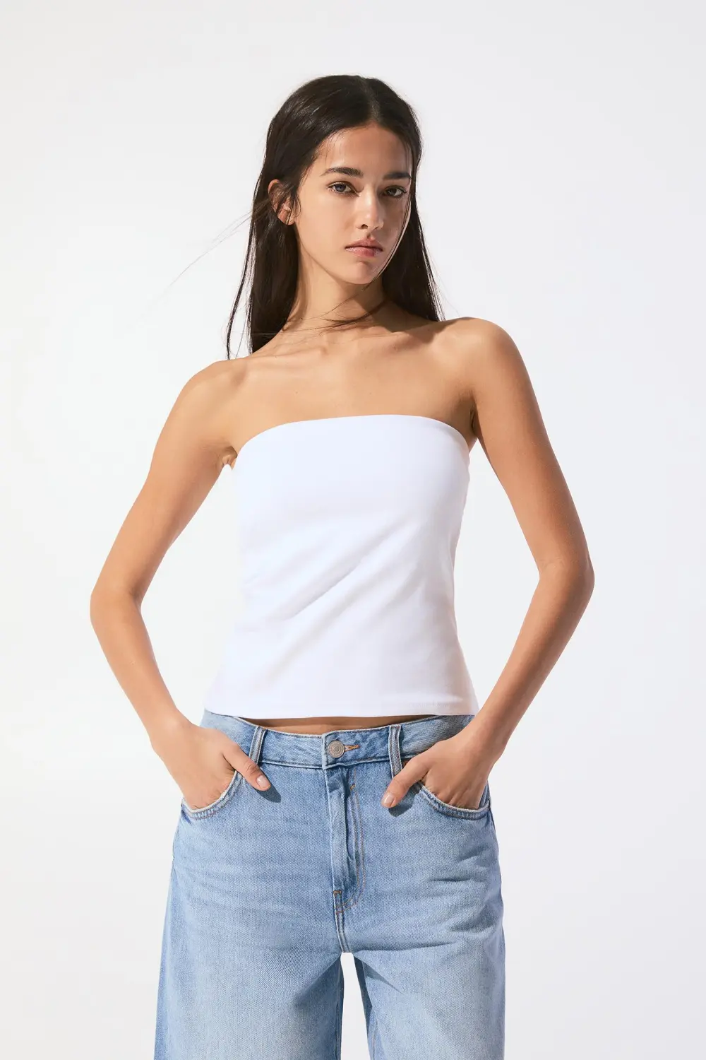 Strapless top