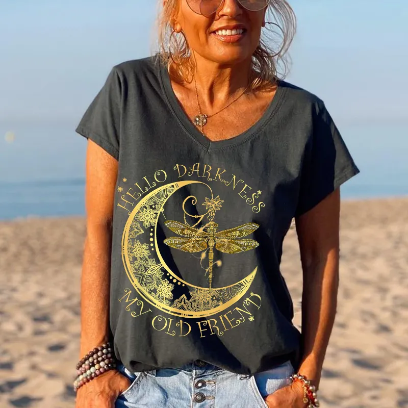 Hello darkness My old friend  Ladies Graphic Tees
