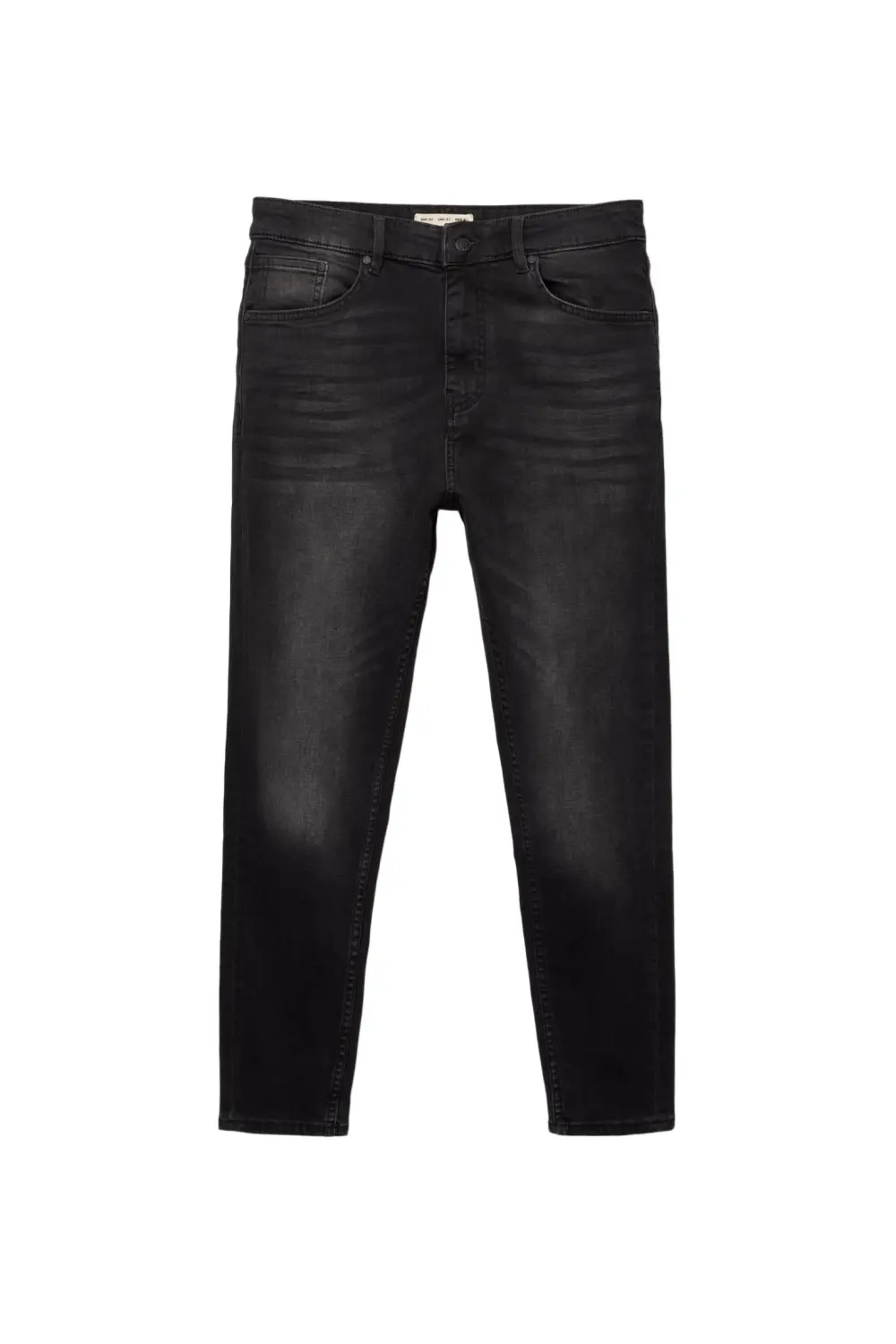Washed carrot-fit jeans