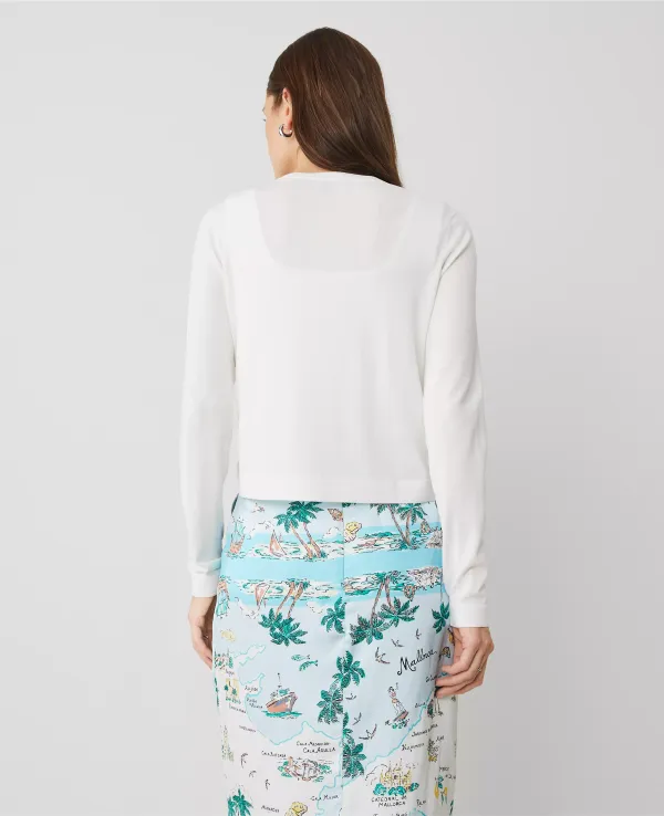 Cropped Open Cardigan