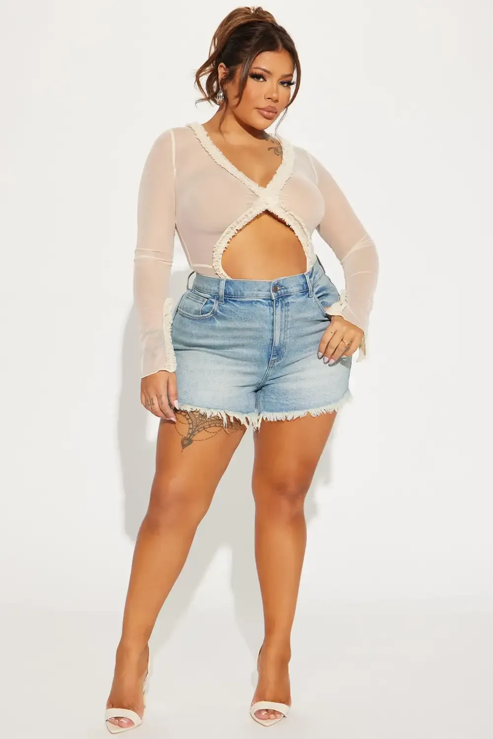 Reasonable Doubt Tinted Stretch Denim Shorts - Vintage Wash