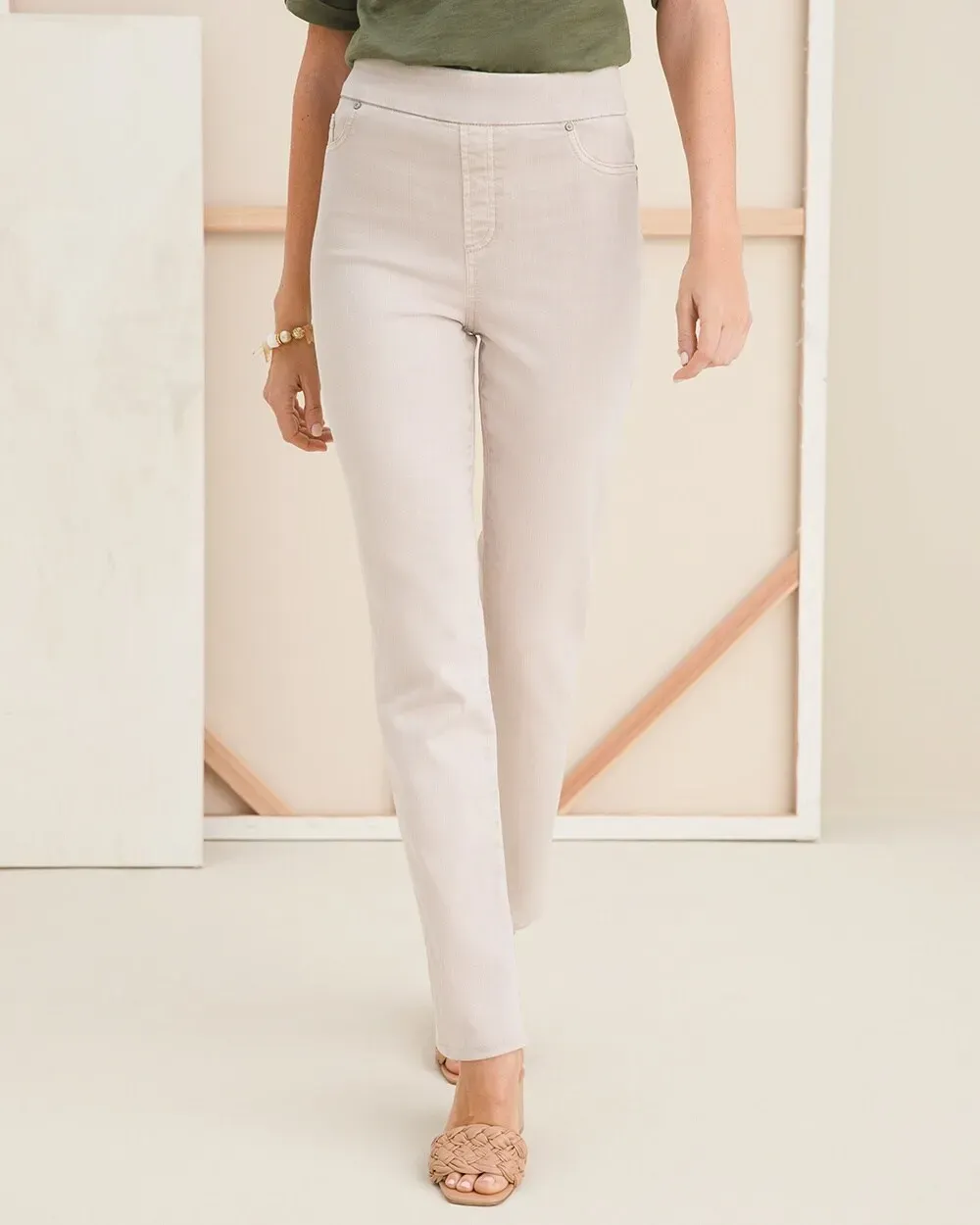 Denim Pull-On Ankle Jeggings