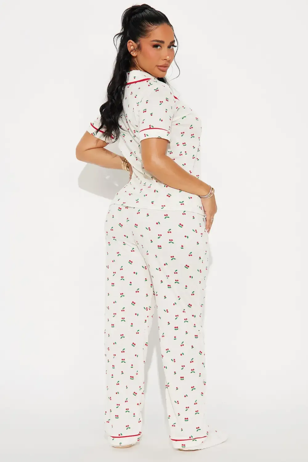 Cherry Cutie PJ Pant Set - White/combo