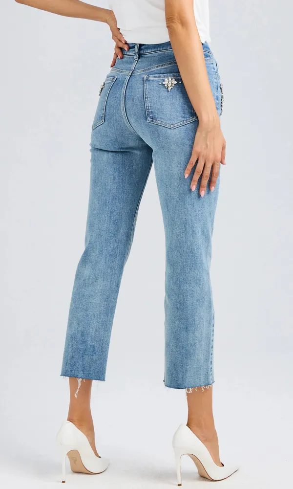 Carolyn Crystal Denim Pants