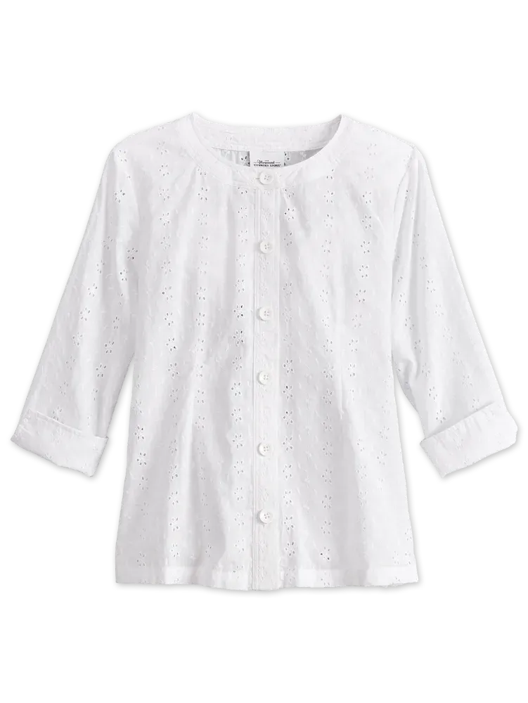 Pretty Eyelet Cotton Topper