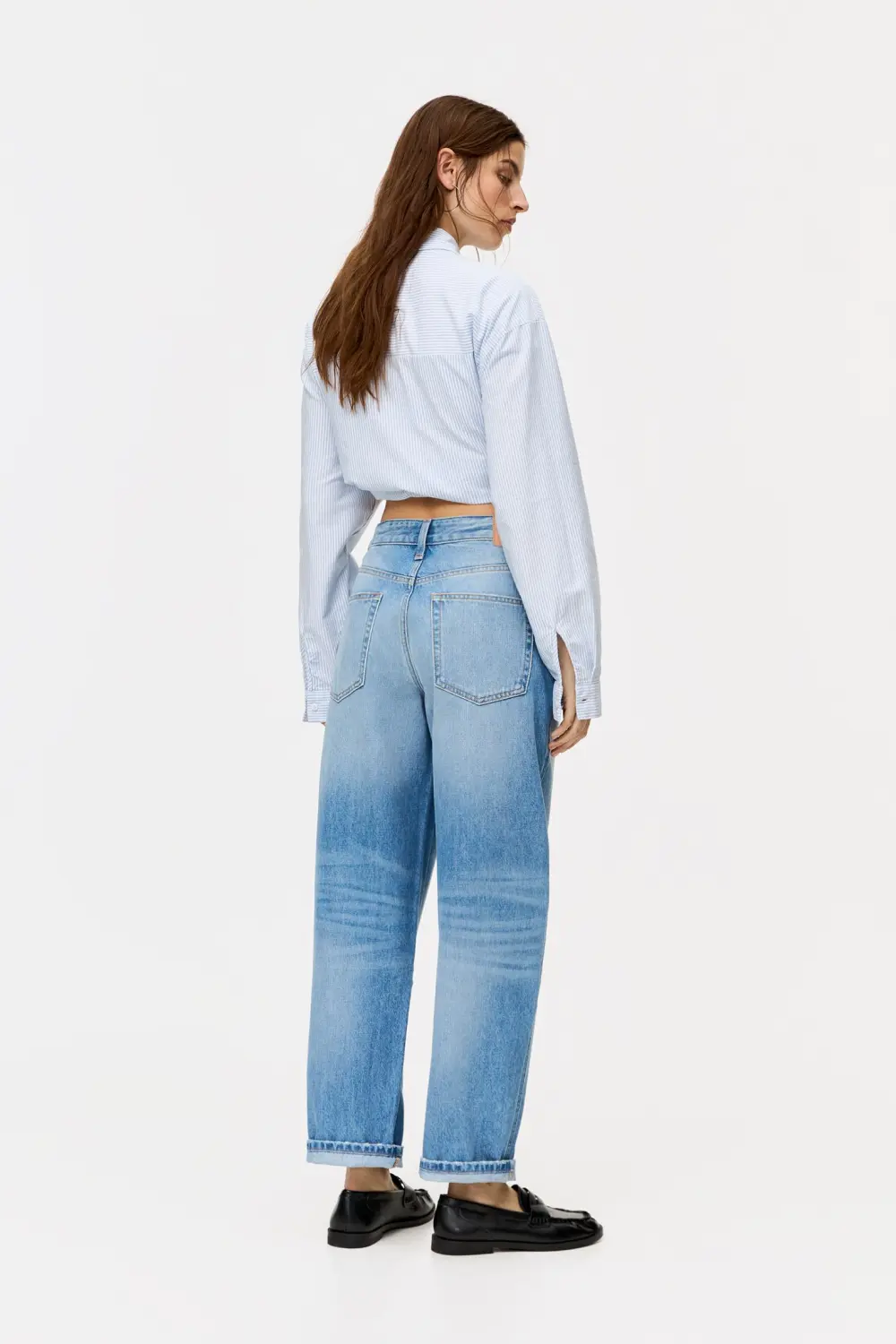 Jeans barrel tiro medio