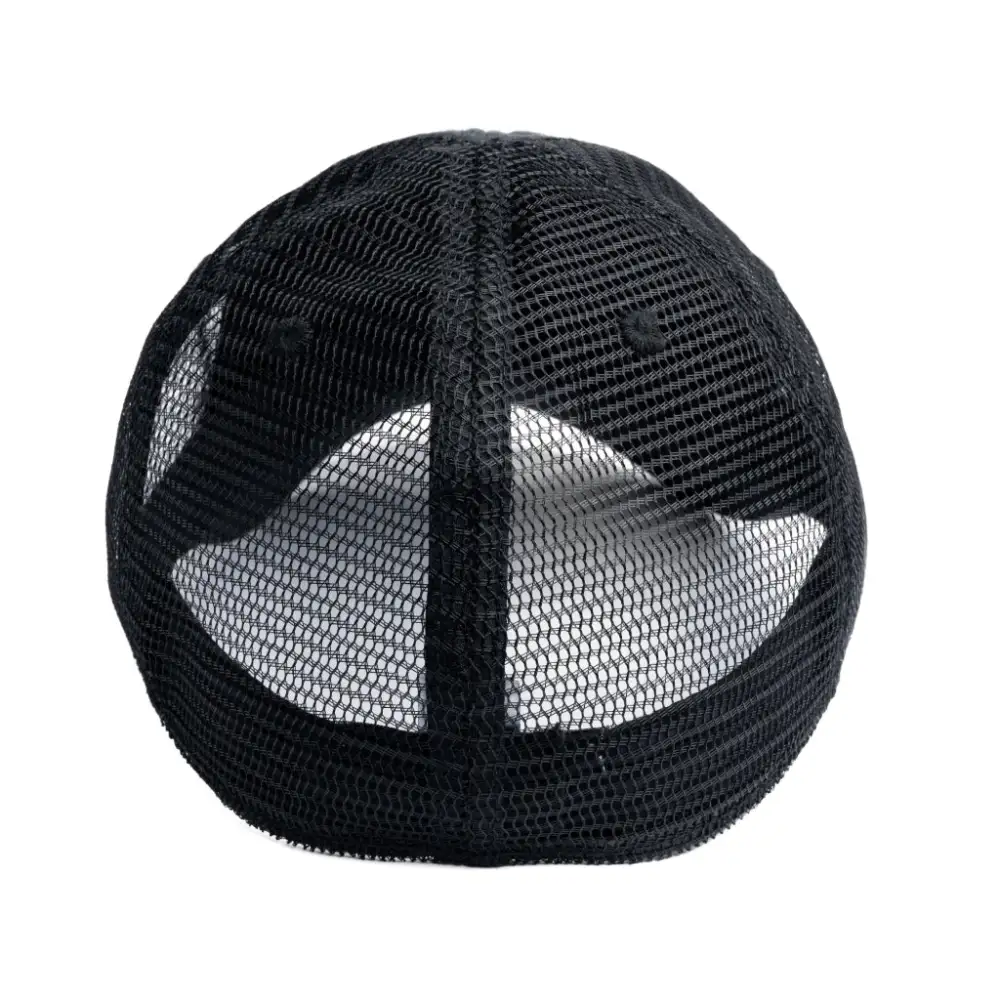 The Mesh Trucker Boston Scally Cap - Black with Black